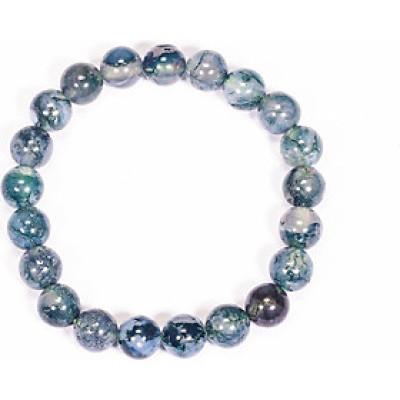 Vòng tay đá băng ngọc thủy tảo size hạt 8mm mệnh hỏa, mộc - Ngọc Quý Gemstones