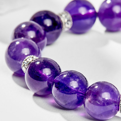 Vòng Tay Phong Thủy Đá Thạch Anh Tím Phối Charm Tỳ Hưu Bạc (10mm) Mệnh Hỏa, Thổ Ngọc Quý Gemstones