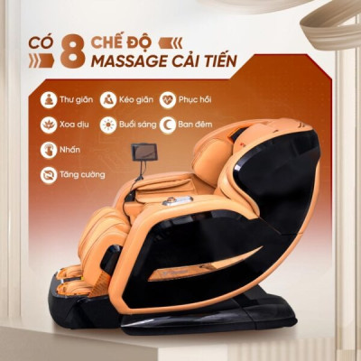Ghế Massage Toàn Thân Giá Rẻ Lifesport LS-799, Điều Khiển Bằng Giọng Nói, Ion Âm Hiện Đại