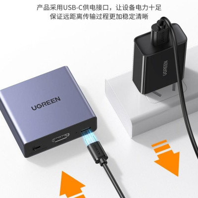 Ugreen UG60649CM531TK 4K @ 30Hz Bộ chia âm thanh hình ảnh HDMI với cổng quang OPTICAL + 3.5mm - HÀNG CHÍNH HÃNG