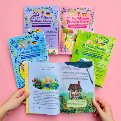 Sách - 10 Ten-Minutes Bedtime Stories - 10 Phút Đọc Truyện Trước Giờ Đi Ngủ - Folktales - Truyện Dân Gian - Song Ngữ Việt-Anh