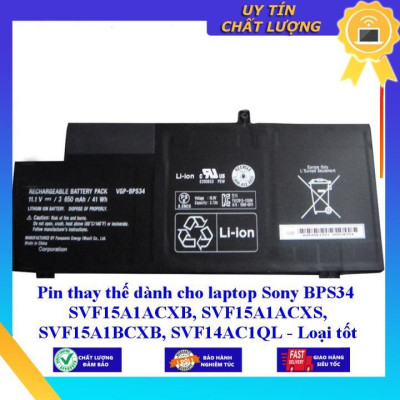 Pin dùng cho laptop Sony BPS34 SVF15A1ACXB SVF15A1ACXS SVF15A1BCXB SVF14AC1QL - Hàng Nhập Khẩu New Seal