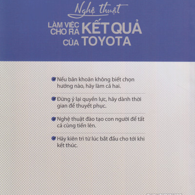 Nghệ thuật làm việc cho ra kết quả của Toyota