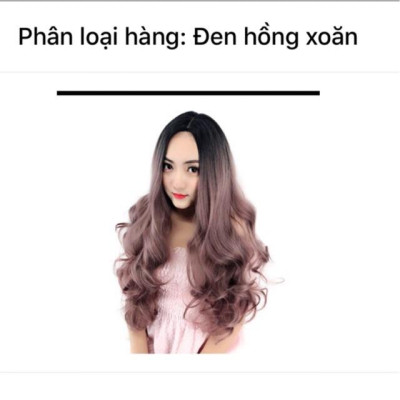 Tóc giả cao cấp 2 mái omber - tặng lưới chùm tóc- hình thật