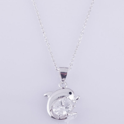 Dây chuyền trang sức bạc Ý S925 Bạc Xinh Huệ Ngân - Cá heo may mắn PP1275