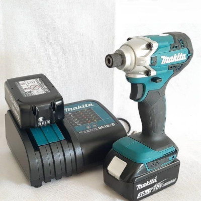 MÁY VẶN VÍT DÙNG PIN (18V)  155 N.M MAKITA DTD156SFE (01 ĐẾ SẠC NHANH 02 PIN 3.0AH) - HÀNG CHÍNH HÃNG