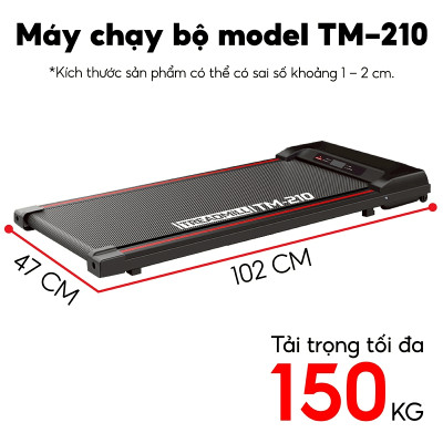 BG Máy Chạy Bộ Điện Gia Đình Nhỏ Gọn TM-210 Có Màn Hình Điện Tử (Có Điều Khiển Remote Từ Xa)