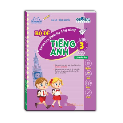 Sách - Combo GLOBAL SUCCESS - Bộ đề kiểm tra định kỳ 4 kỹ năng tiếng anh lớp 3 tập 1 + 2 (có đáp án)