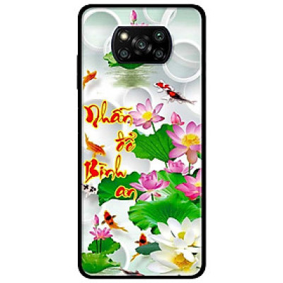 Ốp lưng dành cho Xiaomi Poco X3 mẫu Thư Pháp Nhẫn Bình An