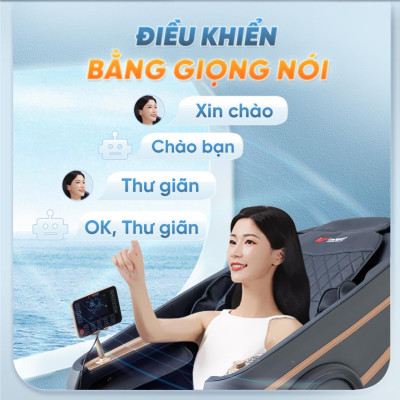 Ghế Massage Lifesport LS-339, Ghế Massage Gồm 20 Bài Massage 5 Kỹ Thuật Massage Điều Luyện, Điều Khiển Bằng Giọng Nói