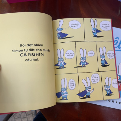 (Minh hoạ màu – Bộ 5 cuốn) SIÊU THỎ - Có một em bé trong bụng mẹ, Con muốn cái đó, Con muốn ăn mì, Em bé cưng, Ứ đi nha sĩ đâu - Stephanie Blake – Măng dịch - Nhã Nam