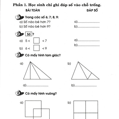 Vở Ôn Tập Hè Toán - Tiếng Việt Lớp 1 (Biên Soạn Theo Chương Trình Mới) 