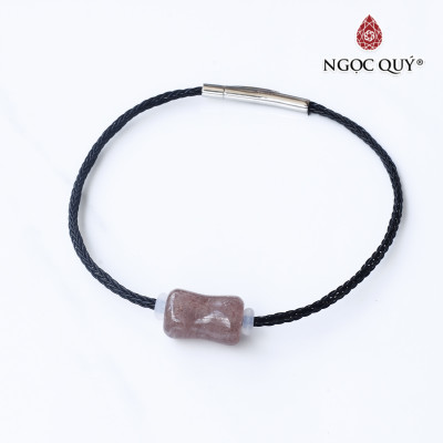 Vòng dây thép đá thạch anh dâu mệnh hỏa, thổ - Ngọc Quý Gemstones