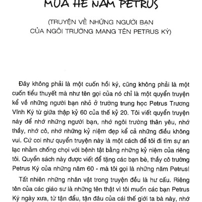 Sách - Mùa Hè Năm Petrus (Tái Bản 2025)