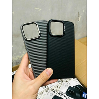 Ốp lưng cho iPhone 15 Pro max, 14 Pro Max, 13 Pro Max vân carbon hiệu Likgus Carbon Synthetic Fiber - Hàng chính hãng