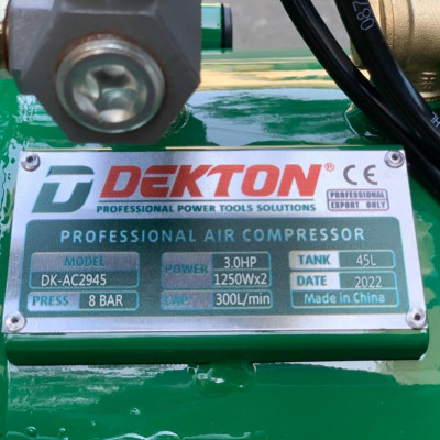 MÁY NÉN KHÍ KHÔNG DẦU 45L 2500W DEKTON DK-AC2945 - HÀNG CHÍNH HÃNG