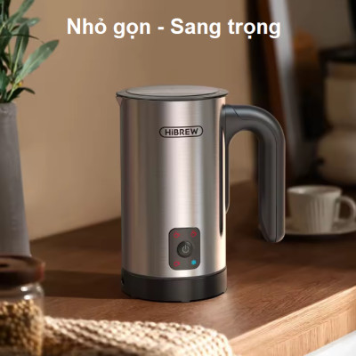 Máy tạo bọt sữa Nóng và Lạnh 4 trong 1. Thương hiệu Mỹ cao cấp HiBREW - M3A. Hàng chính hãng