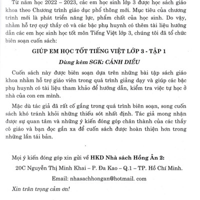 Giúp Em Học Tốt Tiếng Việt Lớp 3 - Tập 1 (Dùng Kèm SGK Cánh Diều) _HA