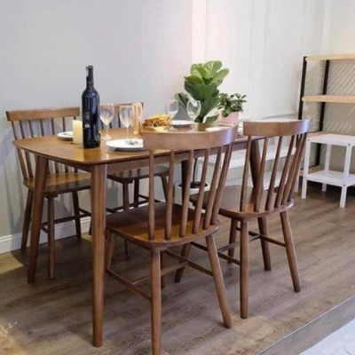 Bộ Bàn Ăn 4 Ghế Hiện Đại Nika Gỗ Sồi Nga Tự NhiênBàn 1m2+4 GhếBàn Ghế Ăn Cao Cấp Mộc Style
