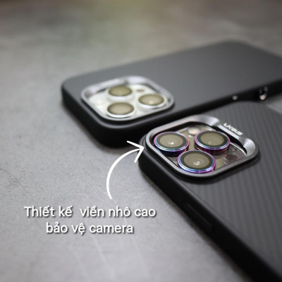 Ốp lưng chống sốc vân carbon fiber cho iPhone 15 Pro Max / 14 Pro Max / 13 Pro Max hiệu Likgus Defender trang bị viền camera kim loại, cạnh ốp dẻo TPU - Hàng nhập khẩu