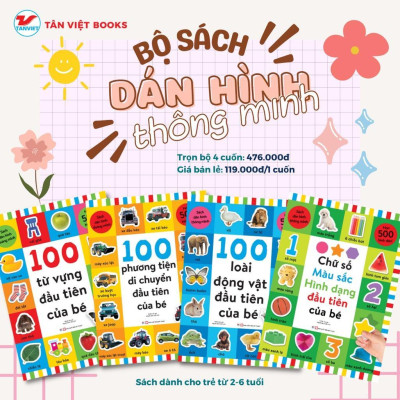 Sách - Dán Hình Thông Minh - Combo 4 Cuốn - Tân Việt Books