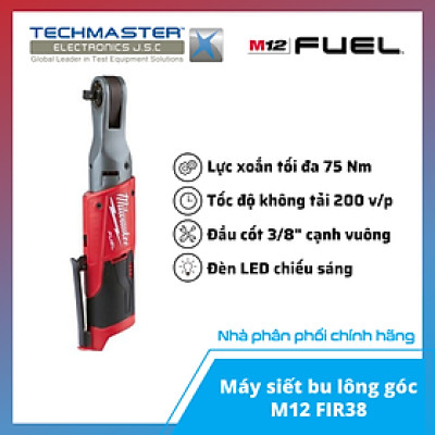 Máy siết bu lông góc Milwaukee M12 FIR38-0 (Hàng chính hãng, Bảo hành 12 tháng)