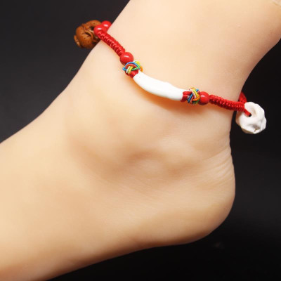 LẮC CHÂN DÂY ĐỎ NANH CHÓ MỰC TRỪ TÀ HỘ MỆNH