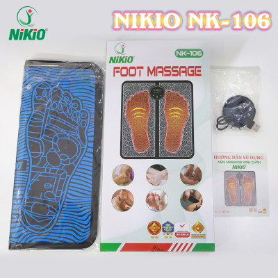 Thảm massage bàn chân xung điện Nikio NK-106 có 12 chế độ, 19 cường độ matxa, thúc đẩy lưu thông máu, giảm tê bì và đau mỏi chân hiệu quả