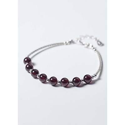 Vòng tay bạc đá Garnet mệnh hỏa, thổ - Ngọc Quý Gemstones