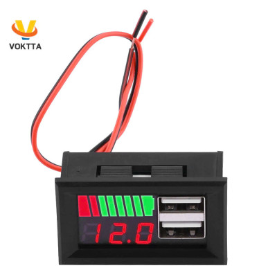 Đồng Hồ Đo Điện Ắc Quy 12V-80V Có Sạc USB - Sản Phẩm Loại Tốt Bền Bỉ, ĐÈN TRANG TRÍ , ĐỒNG HỒ TREO TƯỜNG