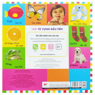 Sách - 100 Từ Vựng Đầu Tiên - Bộ  Từ Vựng Đầu Đời Cho Bé - Tân Việt Books