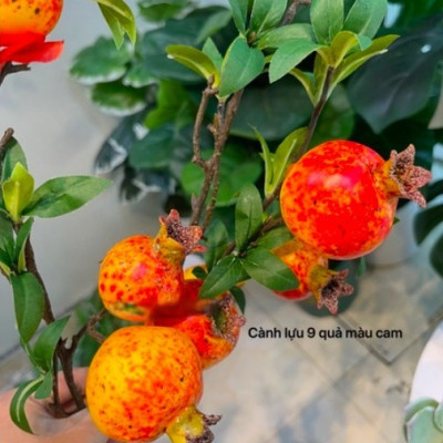 Cây lựu giả - cao 140cm - Cây giả, hoa lụa Decor trang trí nhà cửa