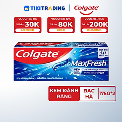 Bộ đôi kem đánh răng Maxfresh Bạc hà 173g