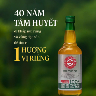 Honimore Mật ong chín Hoa Miền Núi 630g - MUA 2 TẶNG 1 CHAI CÙNG  SIZE