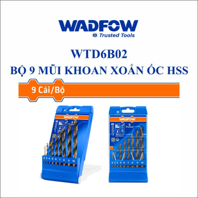 BỘ 9 MŨI KHOAN XOẮN ỐC WTD6B02 WADFOW - HÀNG CHÍNH HÃNG