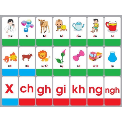 Sách - Bé Học Toán và Thẻ Chữ Cái và Chữ Ghép - Khổ lớn - Dành cho trẻ 4 - 6 tuổi (2 bộ)