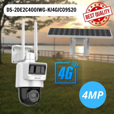 Camera 4G HIKVISION DS-2DE2C400IWG-K/4G/C09S20, PT, Độ phân giải 4MP, Tích hợp PIR và Radar, Đàm thoại 2 chiều