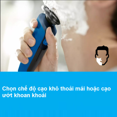 Máy cạo râu khô và ướt, thương hiệu cao cấp Philips Hà Lan S5466/03 Serial 5000 - HÀNG CHÍNH HÃNG