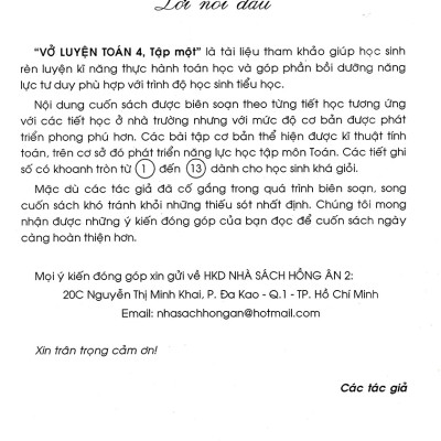 	Vở Luyện Toán 4 Tập 1 (Dùng Chung Cho Các Bộ SGK Hiện Hành) _HA