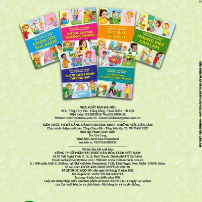 Combo 6 Quyển Kiến Thức Và Kỹ Năng Dành Cho Học Sinh: Chăm Sóc Sức Khoẻ + Thể Dục, Vui Chơi, Nghỉ Ngơi, Ăn Uống + Giữ Gìn Vệ Sinh + Những Việc Cần Làm + Sức Khoẻ Và Bệnh Thường Gặp + An Toàn Ở Nhà, Ra Đường, Trong Trường
