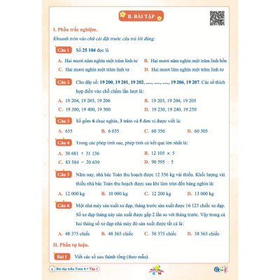 Sách Combo Bài Tập Tuần Toán và Tiếng Việt Lớp 4 - Tập 1 - Kết Nối Tri Thức Với Cuộc Sống (2 cuốn)