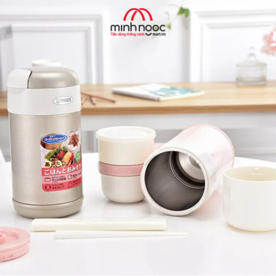 HÀNG CHÍNH HÃNG: Hộp đựng cơm ủ chân không Tiger LWR - A 092 (3 ngăn) MADE IN JAPAN