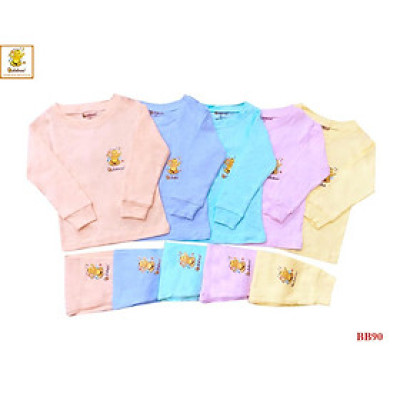 Bộ cotton bozip màu tay dài BABIBOO - BB90M
