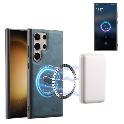 Ốp Lưng Da Lộn Cao Cấp Có Vòng Sạc Từ Tính Cho Samsung S25 Ultra / S25 Plus / S24 Ultra / S24 Plus