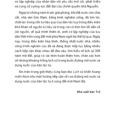 Lịch Sử Khẩn Hoang Miền Nam (Tái Bản 2024)