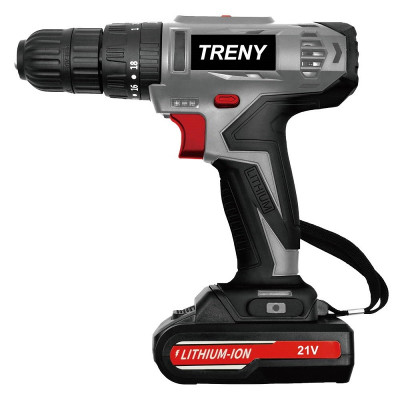 Bộ khoan điện cầm tay chất lượng cao Treny 21V chính hãng – kèm bộ dụng cụ 23 món và bộ sạc - lực xoắn 35N.m -  chuyên khoan tường, khoan gỗ, khoan sắt và khoan bê tông.