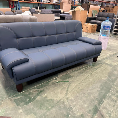 Sofa giường xuất khẩu 1m9 bọc da Juno Sofa màu Vintage xám xanh sang trọng