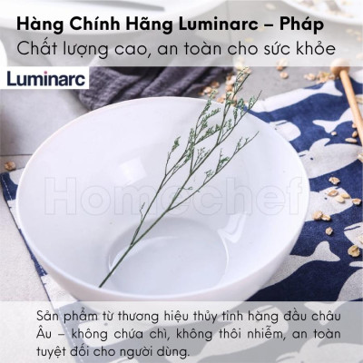 Bộ 6 bát (chén) cơm thủy tinh Luminarc Diwali 12cm N3973*6, dùng lò vi sóng, máy rửa bát | Hàng chính hãng