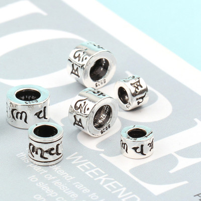 Combo 6 cái charm bạc chặn lục đại minh chú - Ngọc Quý Gemstones