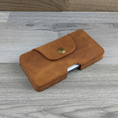 Bao Da Đeo Lưng da bò sáp dành cho Samsung Galaxy note 8 dạng Hộp nâu bò